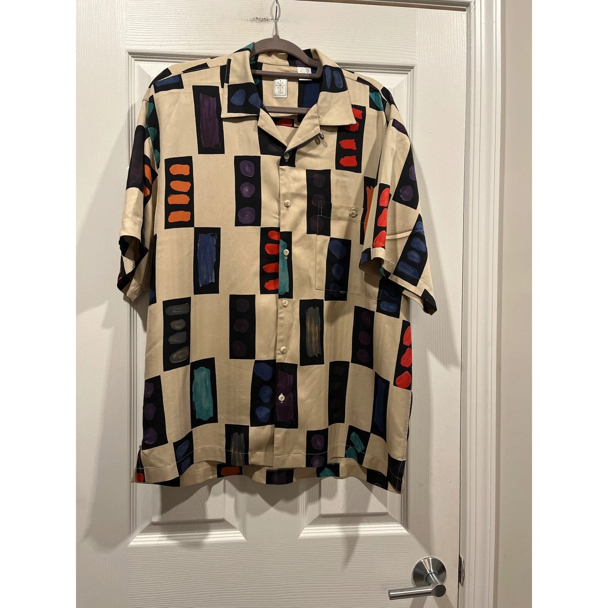 burma bibas dress shirts Classics Button Up Shirt Made in Hong Kong Rayon Medium (Fits XL) Solid Dress Shirts Burma Bibas