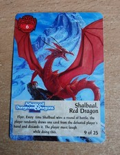 Spellfire Master The Magic 1994 1st Ed Chase Card #9 Shalbaal, Red Dragon