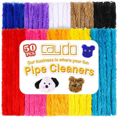 50PCS Extra Thick Pipe Cleaners 30mm x 12 Inch | Craft DIY Projects