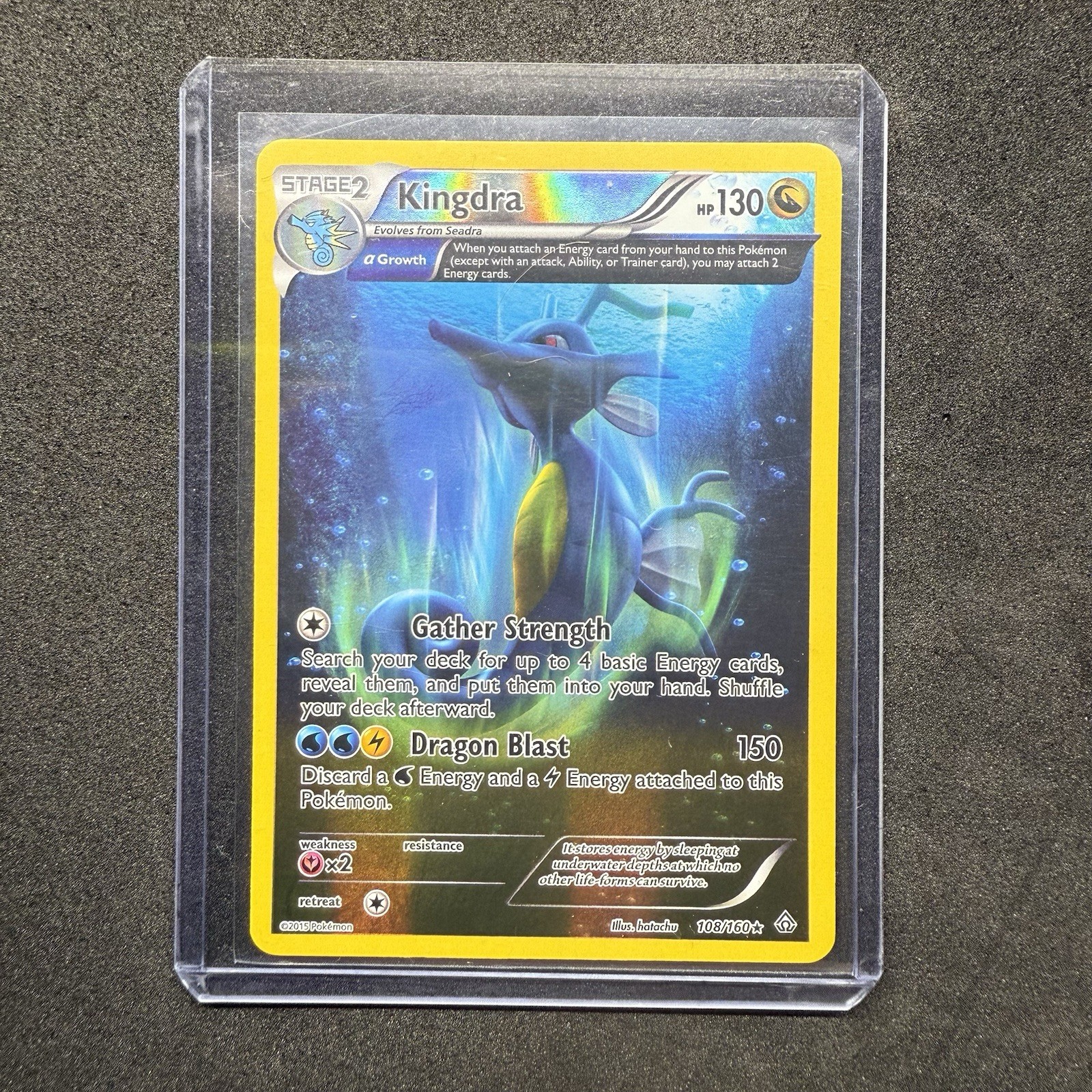 Kingdra (Alpha) 108/160 XY - Primal Clash Holo Rare Pokémon TCG