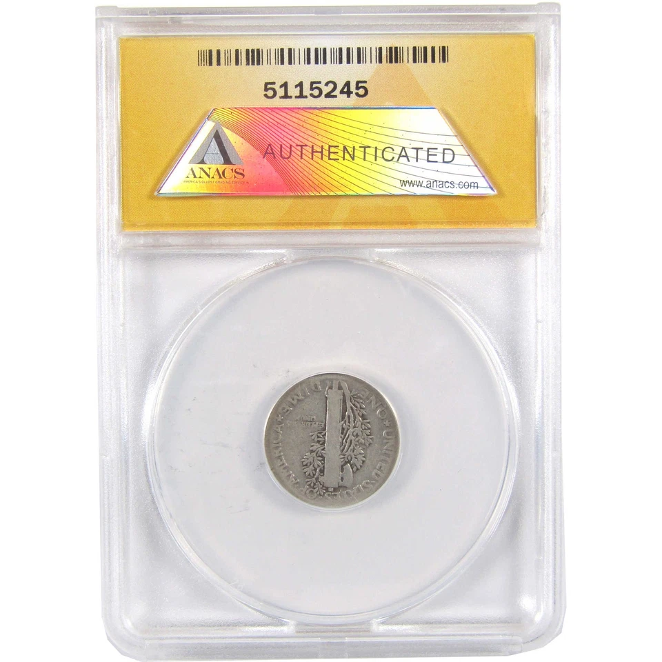 1921 Mercury Dime G 4 ANACS Silver 10c Coin SKU:I18140 - Image 2 of 4