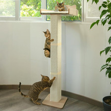 Cat Window Perch with Thick Sisal Scratching Post, Cat Hammock for Window, 53.5"