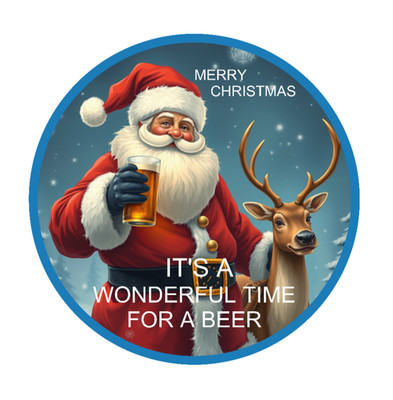 Christmas - Wonderful Time  - 4'' Vinyl Decal Sticker Decor Laptop Cup Cooler 25