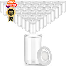 JOVITEC 100 Pieces Plastic Film Canister Holder 35 mm Empty Camera Reel Clear