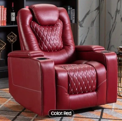 Red Power Recliner Chair Luxury Design Home Theater Sofa Chair 
