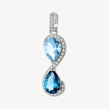 BROSWAY FANCY CHARM GOCCIA CON ZIRCONI IN ARGENTO 925 FCL132 LIGHT BLUE