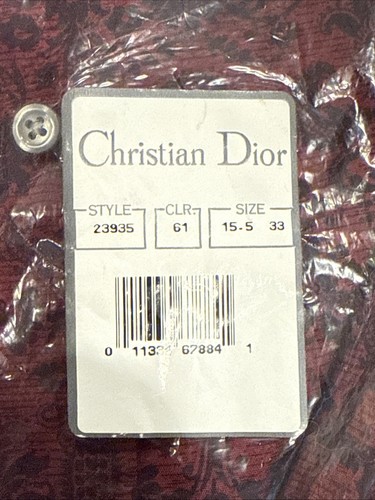 NEW Christian Dior Mens White Dress Shirt w/French Cuffs Size 15.5 32/33 COTTON - Picture 6 of 7