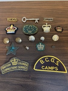 BC Canada Provincial corrections Patches & Badges late 60’s -70’s