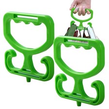 2 Pack Grocery Bag Carrier Handle Heavy Duty Plastic Holder 100LBS Grip