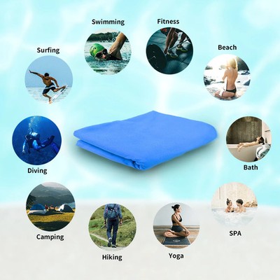2er Mikrofaser Handtuch Set Sport Strand Bad Reise Camping schnell trocknend