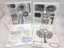 Stamp Art Lot Ctmh Collection Pack Of 4 Family Words Scrapbook Craft Quotes