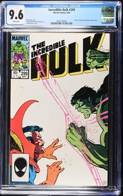  The INCREDIBLE HULK #299 CGC 9.6 1984 White Pag Doctor Strange Nightmare 1,2,3