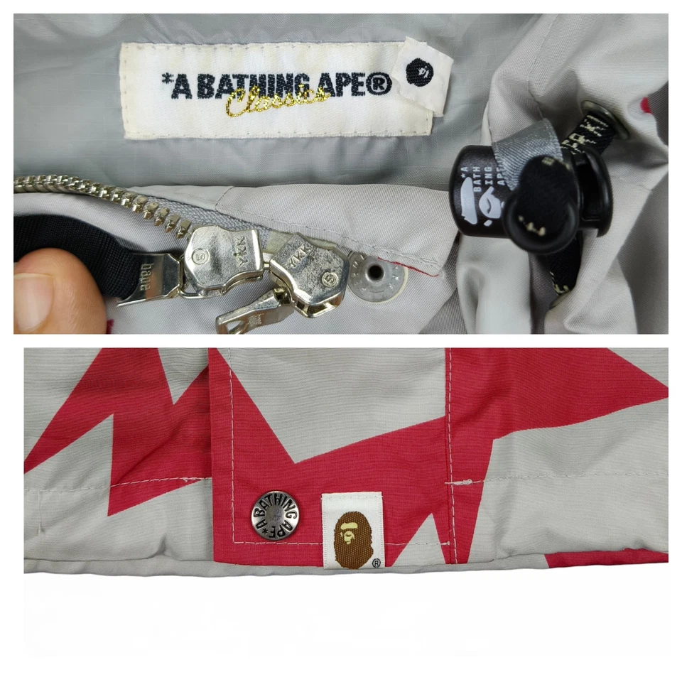 BAPE Snowboard Jacket Red Sta Camo Rare A Bathing Ape Winter Coat S - Image 2 of 4