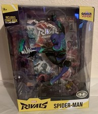 Statua McFarlane Toys Marvel Rivals Spider-Man CHASE con fumetto Gamerverse nuova