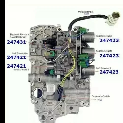 Paquete de bloque de solenoide de carrocería de válvula 4F27E apto para Ford Focus Mazda 2 3 5 6 1999-2011 Foto 4 de 4