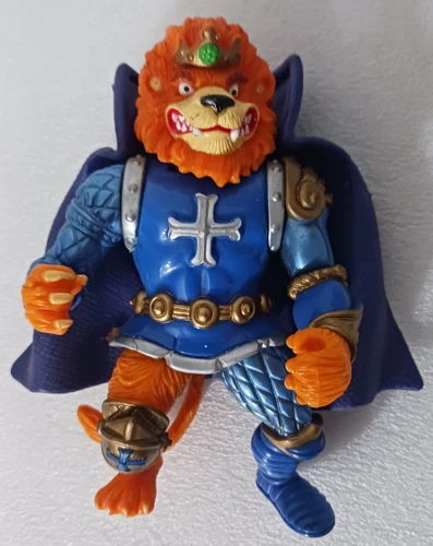 Vintage TMNT King Lionheart Figure w/ Cape Robe Teenage Mutant Ninja Turtles