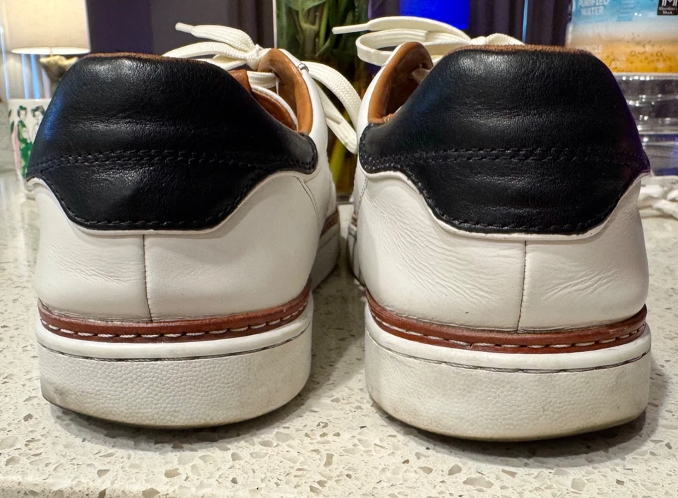 Zapatilla deportiva Allen Edmonds Alpha con cordones para hombre 11 EEE extra ancha de cuero blanco informal Foto 2 de 4