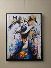 Superdog – Original Mixed Media Canvas Painting by TedyZet – Urban Street Art