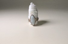 PAJ /925 Sterling Silver Light Green Quartz Ring / Size 7