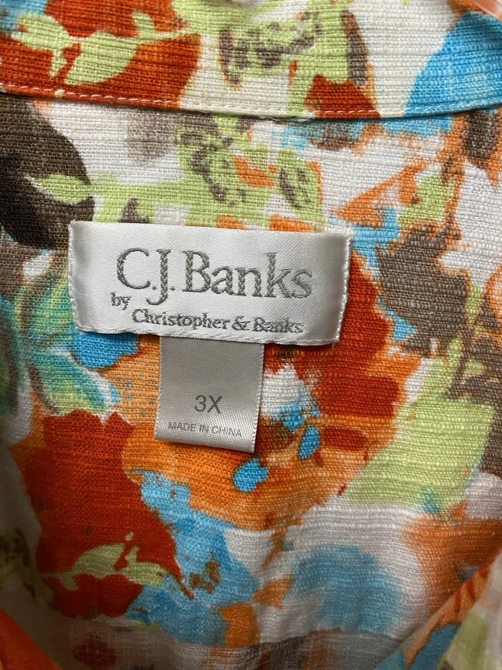 Blazer CJ Banks Naranja Multi Botones Talla 3X  Foto 3 de 4