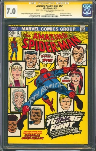 Amazing Spider-Man #121 CGC 7.0 Marvel Comics 1973 Stan Lee & John Romita Signed
