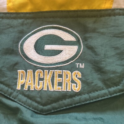 Green Bay Packers NFL Pro Line Starter Jacket 1/2 Zip Hooded 90's