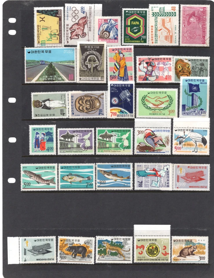 KOREA 1950-1980s COLLECTION OF 200+ STAMPS IN SINGLES & BLOCKS OF 4 OR LARGER - Image 3 of 4