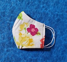 Washable Handmade Fabric Face Mask filter pocket SPRING FLOWERS