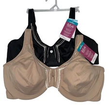 Olga Bra Underwire Minimizer Lace Butterfly Effect Camisole Padded Straps 35912