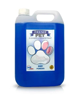 TRADE CHEMICALS Kennel Cattery Cleaner And Disinfectant Baby Powder Scented 5L Fresh Pet®