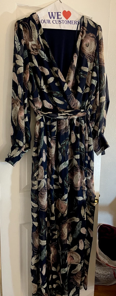 FASHION NOVA Women Plus Size 1X Deluxe Maxi Dress Chiffon Floral