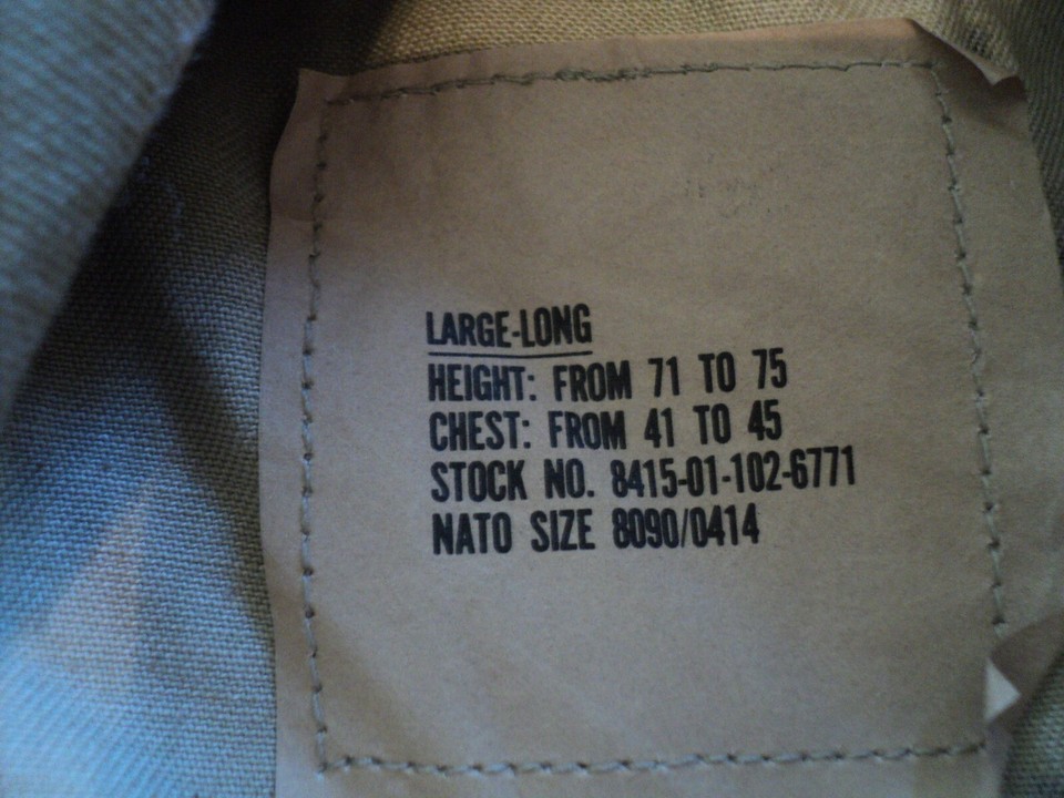 US Military Issue Desert Storm 6 Color Desert BDU Shirt Chocolate Chip