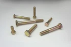 Hexagon bolts yellow zinc-plated M10x1.25, 10.9, DIN 960 DIN 961 many sizes
