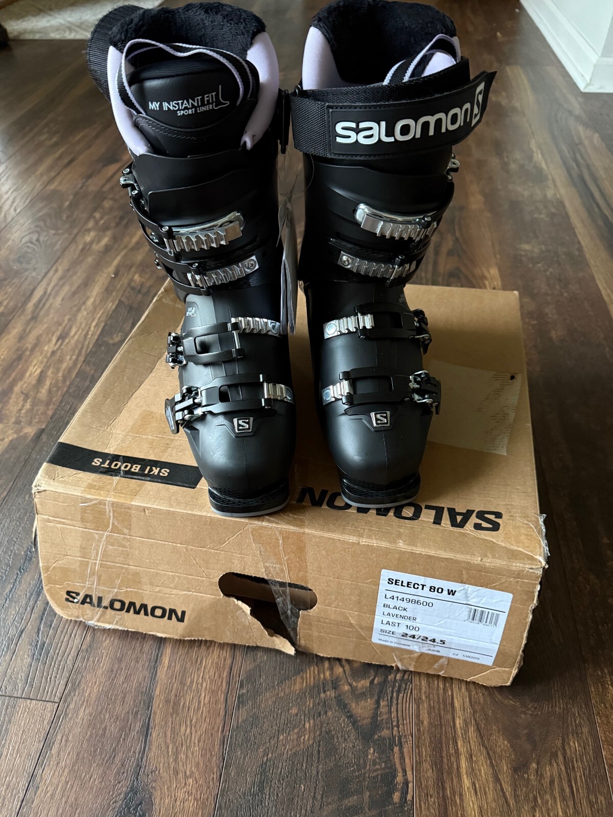 NUOVO Salomon Select 80 Donna 2023 Nero Lavanda Mondo 24 24 5