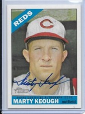 2015 TOPPS HERITAGE MARTY KEOUGH AUTOGRAPH SIGNED AUTO #ROA-MK CINCINNATI REDS