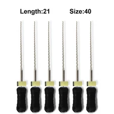 Sky Choice Hedstrom Files - 21 mm Length, Size 40 Black w/Rubber Stopper 6/Pkg