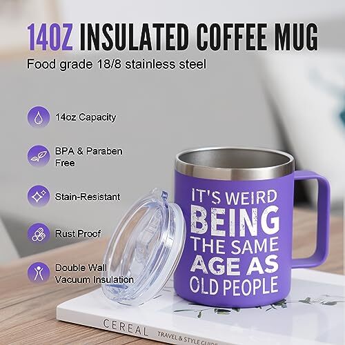 Christmas Gifts for Women, Birthday Funny Valentines Day Gifts for Purple-14oz - Picture 4 of 7