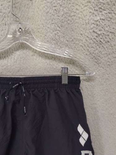 Arena Boys Short Large Black Logo 100% Polyester Drawstring Activewear Sweat - Picture 3 of 20