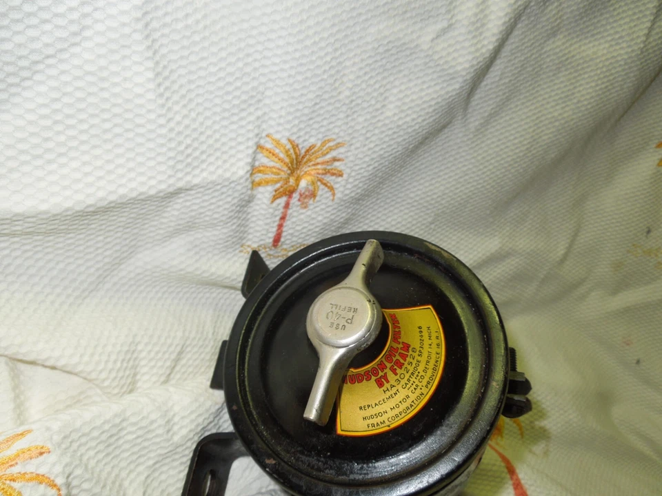 Marco de filtro de aceite original Hudson años 40 50 Essex Terraplane Hornet Jet Twin H Foto 3 de 4