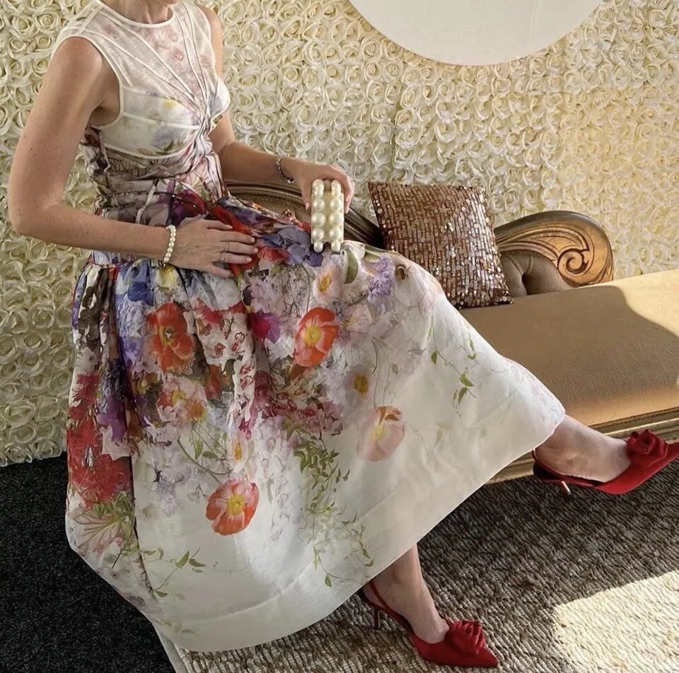 zimmermann prima embroidered midi dress Prima Paneled Midi Dress main image 1