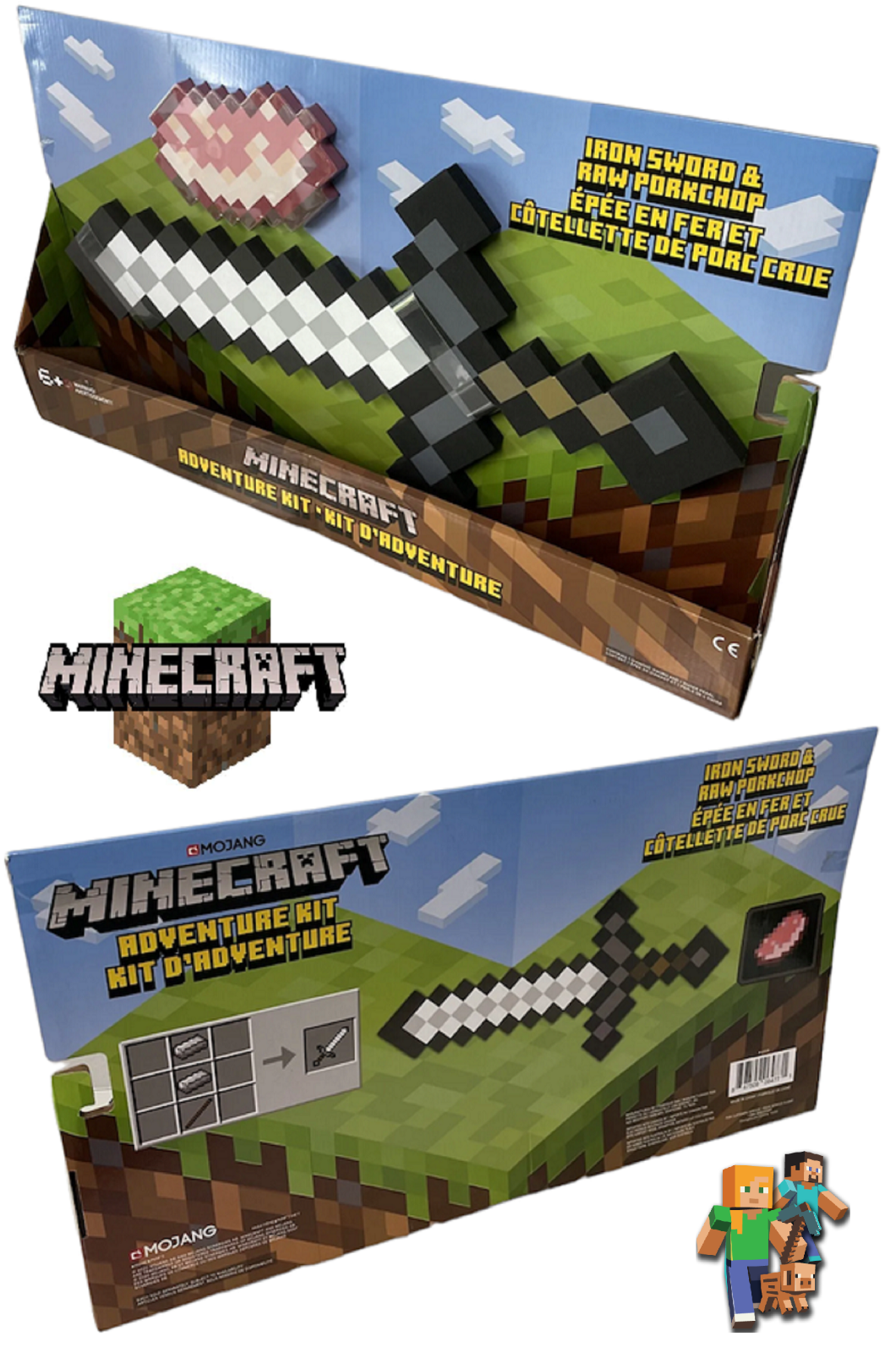 Mattel Minecraft Iron Sword, Life-Size Role-Play Toy & Costume Accessory  Inspired by the Video Game