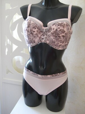 Prima Donna Twist Flower Shadow gardenia rose BH 80 F Cup + Slip Größe 40 NEU