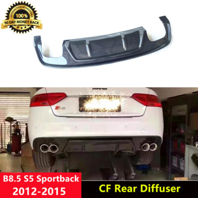 S5 Rear Diffuser Lip Carbon Fiber Spoiler For Audi S5 B8 5 Sportback 12 15 Ebay