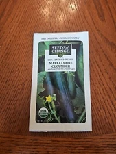 Marketmore Cucumber Seeds Of Change Organic Vegetable Pack Seed Packet