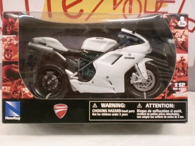 NEWRAY 1/12 - MOTO DUCATI 1198 - BIANCA - Immagine 2 di 2