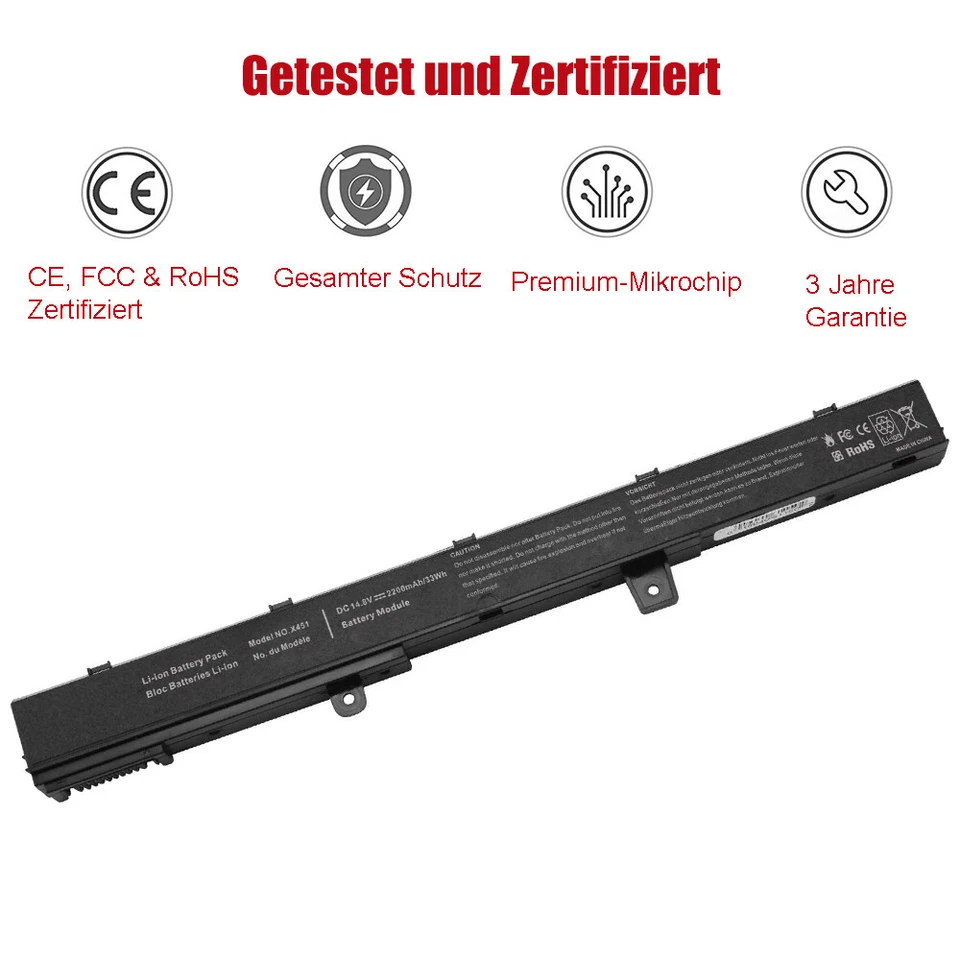 AKKU Für ASUS X451C X451 F451C F551 R512MA R512M R512CA R512C R512 K551LN K551LB - Bild 3 von 4