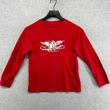 Polo Ralph Lauren Shirt Boys Size Small Red Long Sleeve Graphic Spell Out