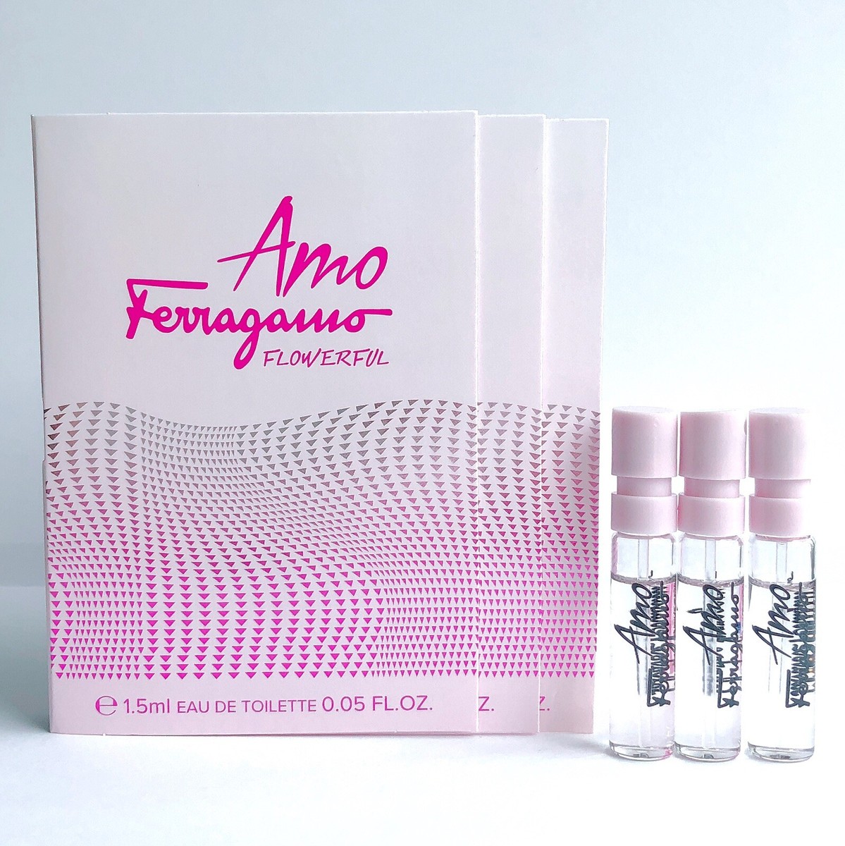 3 x Amo Flowerful by Salvatore Ferragamo Eau De Toilette EDT