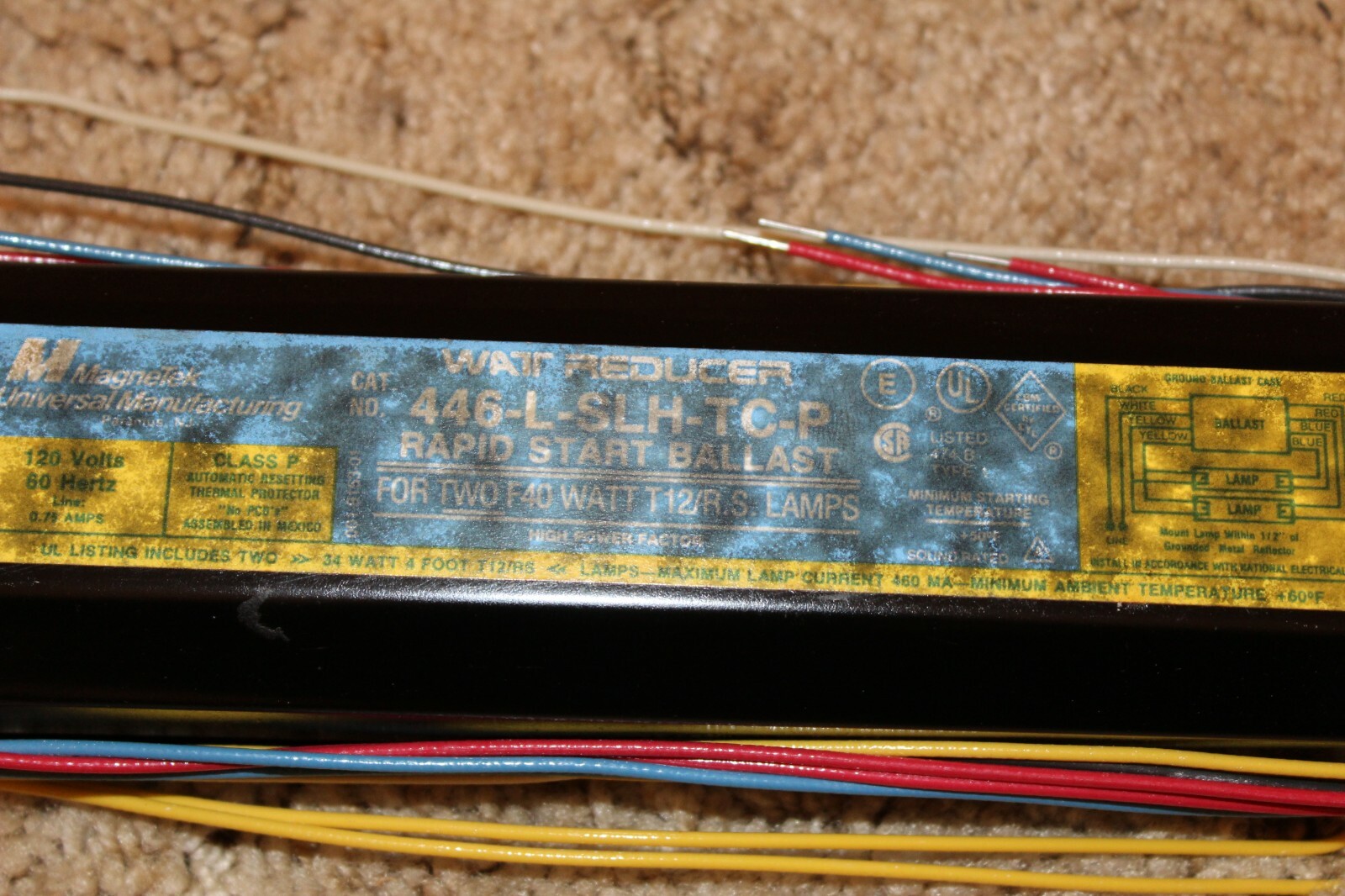 61-16462 Slot Machine Fluorescent Light Ballast 61-16462 Slot Machine Fluorescent Light Ballast