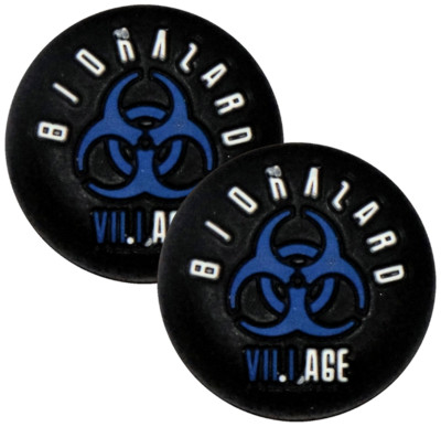 Thumb Grips x 2 For PS4 PS5 XBOXONE Xbox Series X Toggle Cover - Biohazard Blue